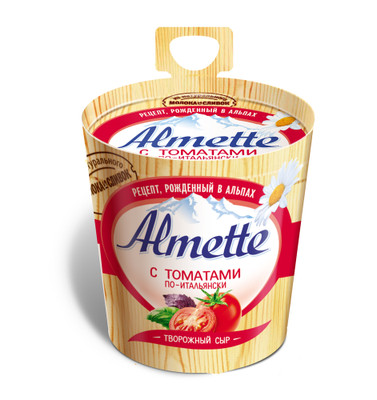 Сыр творожный Almette По-итальянски с томатами 57%, 150г Сыр творожный Almette По-итальянски с томатами 57%, 150г