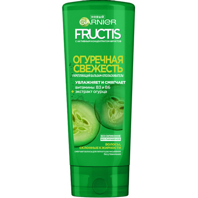 Бальзам-ополаскиватель Garnier Fructis Огуречная свежесть укрепляющий, 387мл Бальзам-ополаскиватель Garnier Fructis Огуречная свежесть укрепляющий, 387мл
