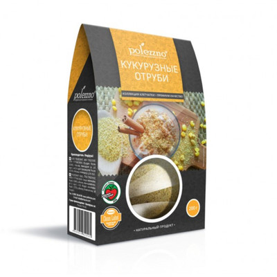Отруби Polezzno кукурузные, 200г Отруби Polezzno кукурузные, 200г
