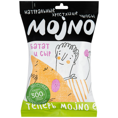 Чипсы Mojno из батата с сыром Чеддер, 75г Чипсы Mojno из батата с сыром Чеддер, 75г