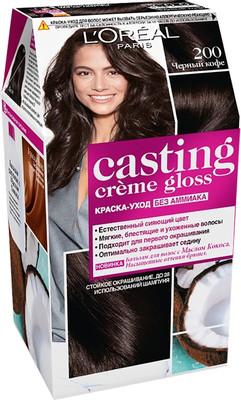 Краска-уход для волос Gloss Casting Creme чёрный кофе 200 Краска-уход для волос Gloss Casting Creme чёрный кофе 200