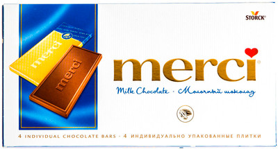 Шоколад молочный Merci, 100г Шоколад молочный Merci, 100г