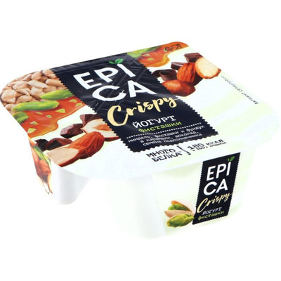 Йогурт Epica Crispy фисташки 4.8%, 140г Йогурт Epica Crispy фисташки 4.8%, 140г