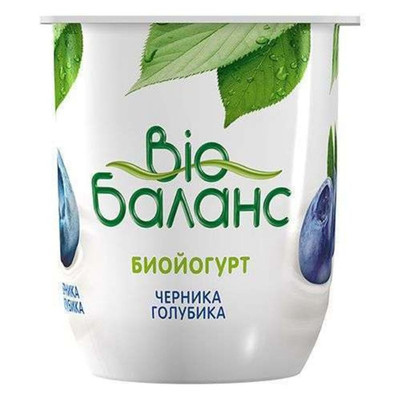 Биойогурт Bio Баланс черника-голубика 2.8%, 125г Биойогурт Bio Баланс черника-голубика 2.8%, 125г