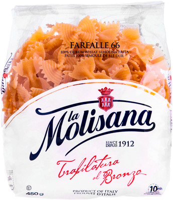 Макароны La Molisana Farfalle №66 бантики, 450г Макароны La Molisana Farfalle №66 бантики, 450г