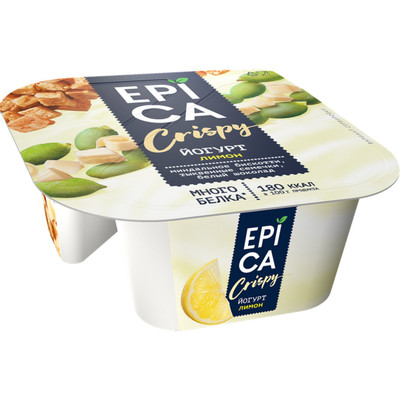 Йогурт Epica Crispy лимон 4.8%, 140г Йогурт Epica Crispy лимон 4.8%, 140г