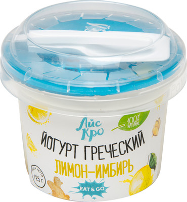 Йогурт Icecro греческий лимон-имбирь 3%, 125г Йогурт Icecro греческий лимон-имбирь 3%, 125г