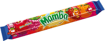 Конфеты Mamba жевательные со вкусом апельсина-вишни-малины-клубники, 79.5г Конфеты Mamba жевательные со вкусом апельсина-вишни-малины-клубники, 79.5г