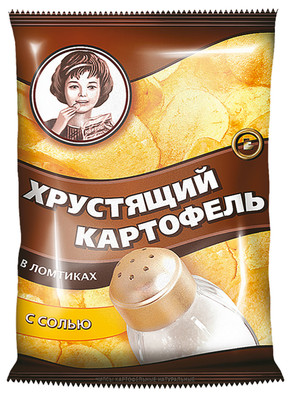 Чипсы Хрустящий Картофель с солью, 160г Чипсы Хрустящий Картофель с солью, 160г