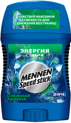 Дезодорант Mennen Speed Stick Энергия стихии Снежная лавина, 60г Дезодорант Mennen Speed Stick Энергия стихии Снежная лавина, 60г