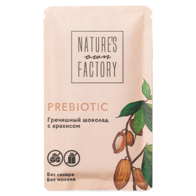Шоколад Natures Own Factory гречишный с арахисом, 20г Шоколад Natures Own Factory гречишный с арахисом, 20г