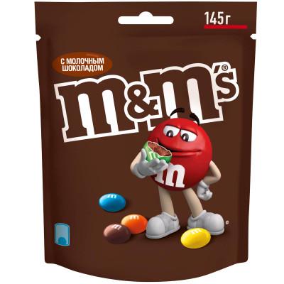 Драже M&Ms с молочным шоколадом в разноцветной глазури, 145г Драже M&Ms с молочным шоколадом в разноцветной глазури, 145г