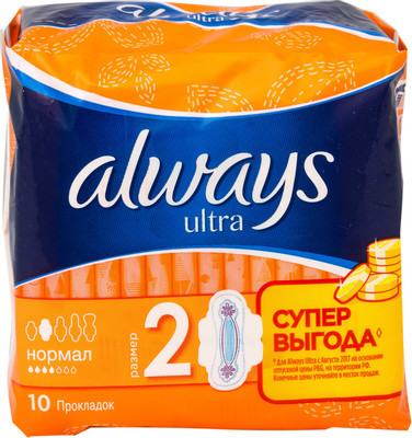 Прокладки Always Ultra normal, 10шт Прокладки Always Ultra normal, 10шт
