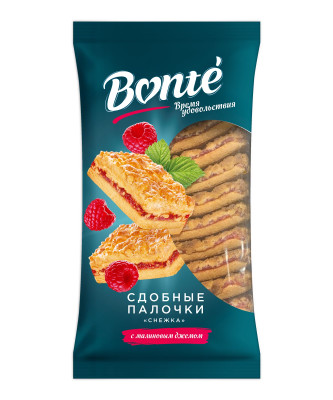 Палочки Bonte Снежка сдобные с малиновым джемом, 370г Палочки Bonte Снежка сдобные с малиновым джемом, 370г