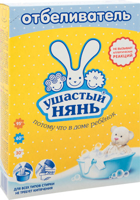 Отбеливатель Ушастый нянь порошкообразный для детского белья, 500г Отбеливатель Ушастый нянь порошкообразный для детского белья, 500г
