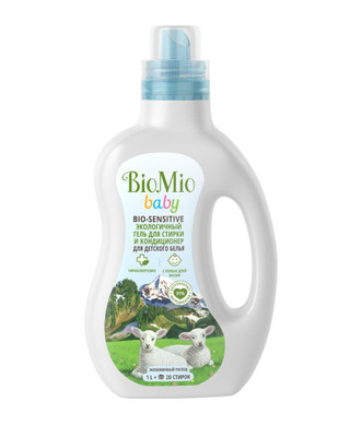 Кондиционер-гель для детского белья BioMio Baby Bio-Sensitive экологичный, 1л Кондиционер-гель для детского белья BioMio Baby Bio-Sensitive экологичный, 1л