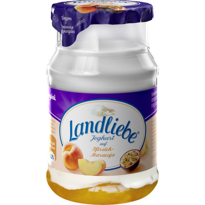 Йогурт Landliebe двухслойный персик-маракуйя 3.2%, 130г Йогурт Landliebe двухслойный персик-маракуйя 3.2%, 130г