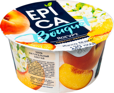 Йогурт Epica Bouquet персик-жасмин 4.8%, 130г Йогурт Epica Bouquet персик-жасмин 4.8%, 130г