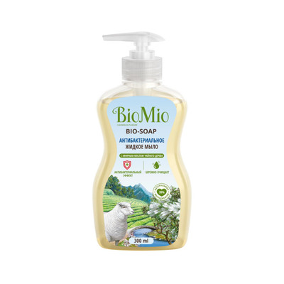 Мыло BioMio Bio-Soap с эфирным маслом чайного дерева антибактериальное, 300мл Мыло BioMio Bio-Soap с эфирным маслом чайного дерева антибактериальное, 300мл