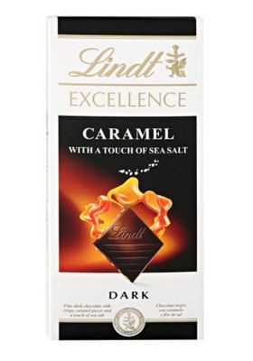 Шоколад тёмный Lindt Excellence с карамелью и морской солью, 100г Шоколад тёмный Lindt Excellence с карамелью и морской солью, 100г