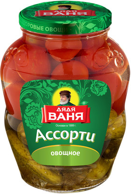 Ассорти Дядя Ваня огурцы и томаты, 1.8кг Ассорти Дядя Ваня огурцы и томаты, 1.8кг