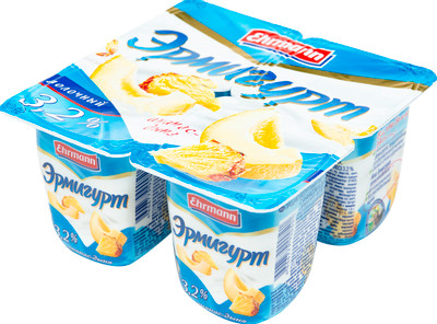 Продукт йогуртный Эрмигурт ананас-дыня 3.2%, 100г Продукт йогуртный Эрмигурт ананас-дыня 3.2%, 100г