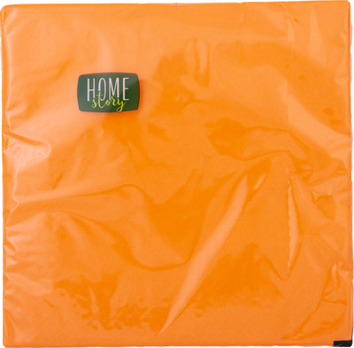 Салфетки бумажные Home Story оранжевые 2 слоя 33x33см, 20шт Салфетки бумажные Home Story оранжевые 2 слоя 33x33см, 20шт
