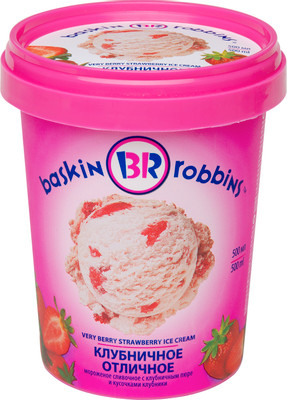 Мороженое Baskin Robbins Клубничное Отличное, 500мл Мороженое Baskin Robbins Клубничное Отличное, 500мл