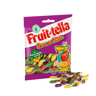 Мармелад Fruittella Змеи XXL жевательный, 70г Мармелад Fruittella Змеи XXL жевательный, 70г