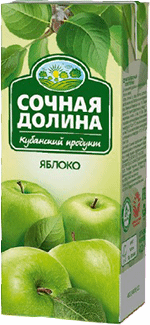 Нектар Сочная Долина яблочный, 200мл Нектар Сочная Долина яблочный, 200мл