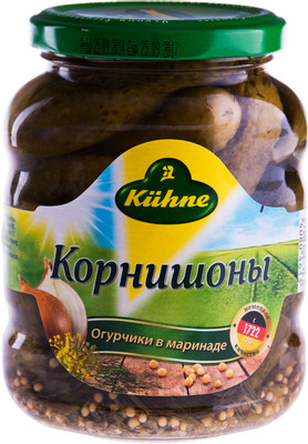 Корнишоны Kuhne маринованные, 330г Корнишоны Kuhne маринованные, 330г