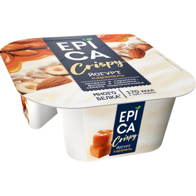 Йогурт Epica Crispy карамель 4.8%, 140г Йогурт Epica Crispy карамель 4.8%, 140г