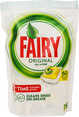Таблетки Fairy Original All in 1 лимон, 60шт Таблетки Fairy Original All in 1 лимон, 60шт