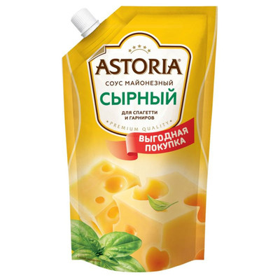 Соус майонезный Astoria сырный 42%, 384г Соус майонезный Astoria сырный 42%, 384г