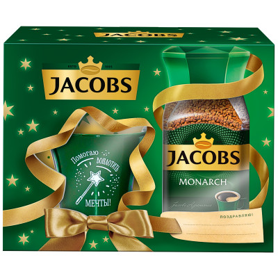 Набор Кофе Jacobs Monarch натуральный растворимый сублимированный, 95г + Чашка Набор Кофе Jacobs Monarch натуральный растворимый сублимированный, 95г + Чашка