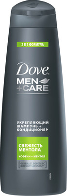 Шампунь-кондиционер Dove Men care свежесть ментола 2в1, 380мл Шампунь-кондиционер Dove Men care свежесть ментола 2в1, 380мл