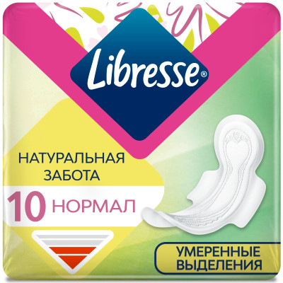 Прокладки Libresse Natural care ultra normal, 10шт Прокладки Libresse Natural care ultra normal, 10шт