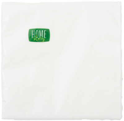 Салфетки бумажные Home Story белые 2 слоя 33x33см, 20шт Салфетки бумажные Home Story белые 2 слоя 33x33см, 20шт