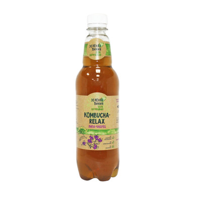 Напиток на чайном грибе Зелёная Линия Kombucha relax с цветами липы и чабрецом, 555мл Напиток на чайном грибе Зелёная Линия Kombucha relax с цветами липы и чабрецом, 555мл