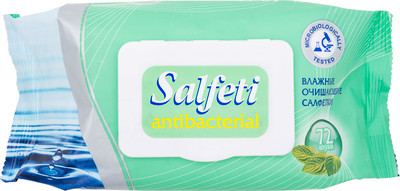 Салфетки влажные Salfeti антибактериальные, 72шт Салфетки влажные Salfeti антибактериальные, 72шт