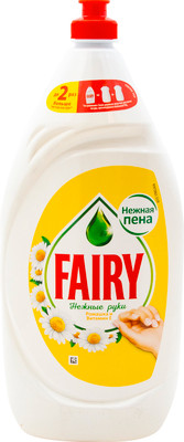 Средство для мытья посуды Fairy Нежные руки ромашка и витамин Е, 1.35л Средство для мытья посуды Fairy Нежные руки ромашка и витамин Е, 1.35л