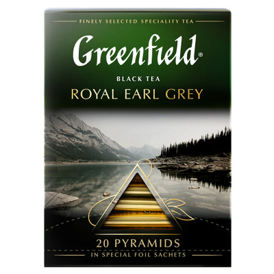 Чай Greenfield Royal Earl Grey чёрный цитрус-бергамот в пакетиках, 20х2г Чай Greenfield Royal Earl Grey чёрный цитрус-бергамот в пакетиках, 20х2г