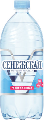 Вода Сенежская минеральная природная питьевая столовая газированная, 1л Вода Сенежская минеральная природная питьевая столовая газированная, 1л